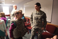 Girl Scouts visit 55th Signal Company (COMCAM)