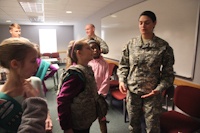 Girl Scouts visit 55th Signal Company (COMCAM)