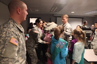 Girl Scouts visit 55th Signal Company (COMCAM)