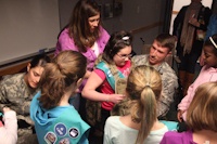Girl Scouts visit 55th Signal Company (COMCAM)