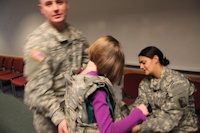 Girl Scouts visit 55th Signal Company (COMCAM)