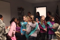 Girl Scouts visit 55th Signal Company (COMCAM)