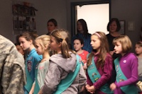 Girl Scouts visit 55th Signal Company (COMCAM)