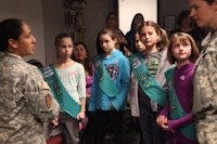 Girl Scouts visit 55th Signal Company (COMCAM)
