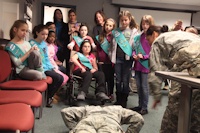 Girl Scouts visit 55th Signal Company (COMCAM)