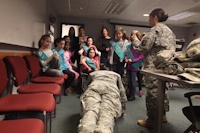 Girl Scouts visit 55th Signal Company (COMCAM)