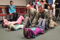 Girl Scouts visit 55th Signal Company (COMCAM)