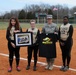 Sustainer throws first pitch at Fort Knox High School softball game