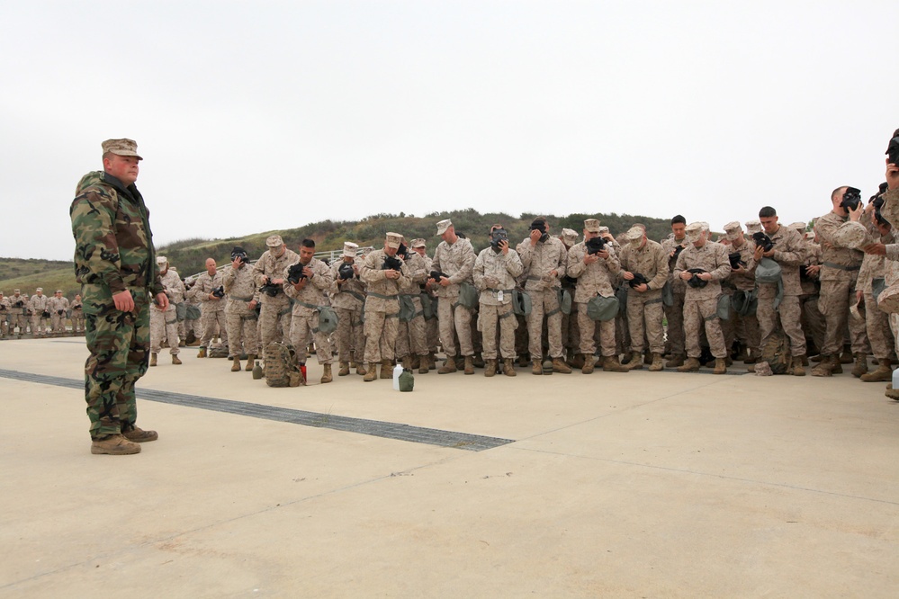 I MHG Marines conduct annual gas chamber training