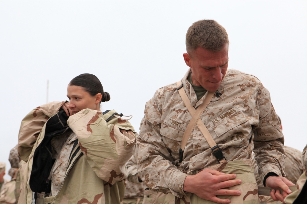 I MHG Marines conduct annual gas chamber training