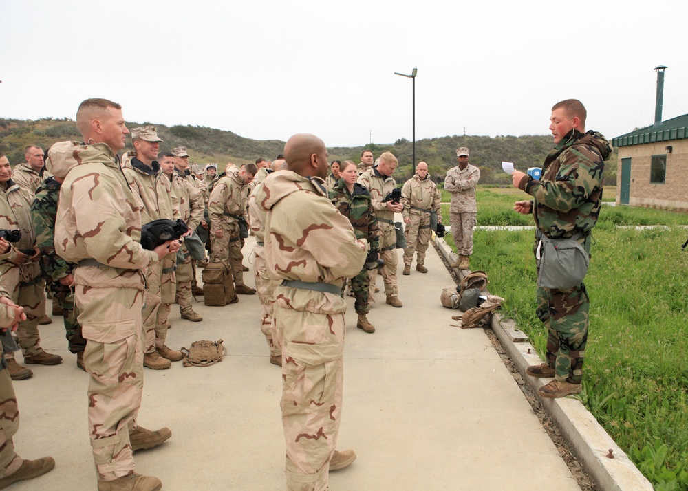 I MHG Marines conduct annual gas chamber training