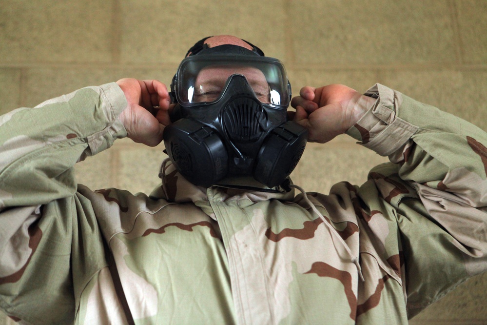 I MHG Marines conduct annual gas chamber training