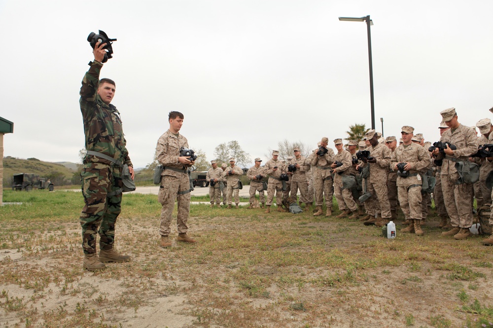 I MHG Marines conduct annual gas chamber training