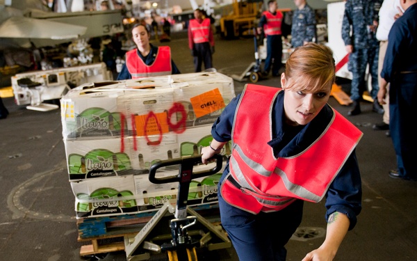 USS Nimitz replenishment