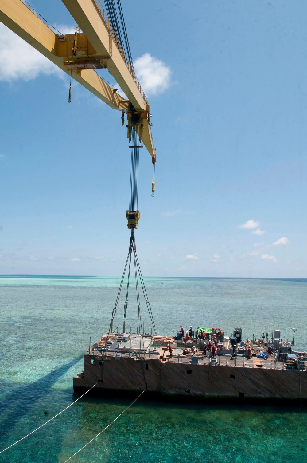 Hull section removal from Ex-Guardian Hull section removal from Ex-Guardian
