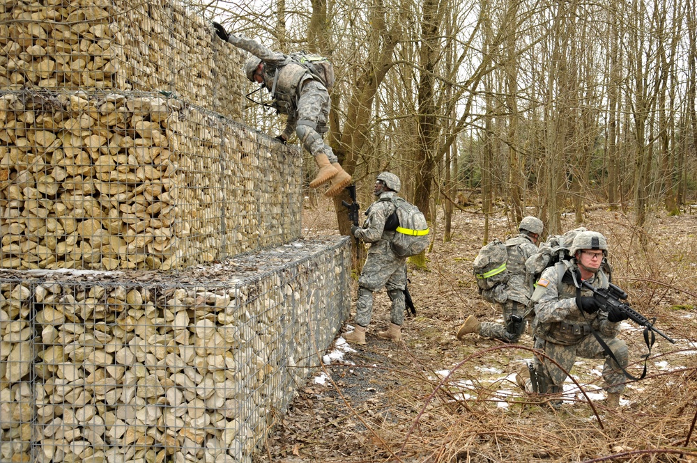 Rugged terrain trail in Grafenwoehr, Germany