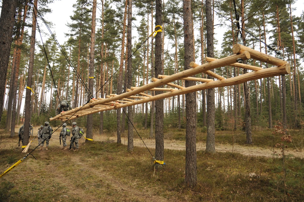 Rugged terrain trail in Grafenwoehr, Germany