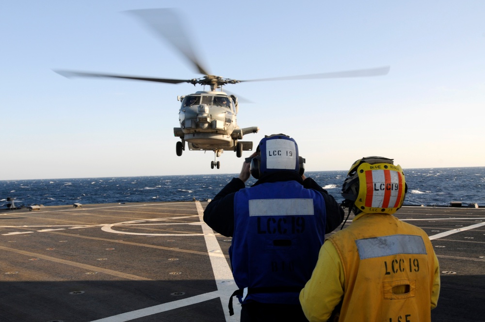 USS Blue Ridge action