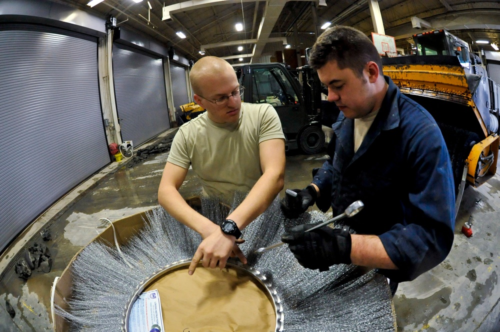 Members of 509th Civil Engineer Squadron at work