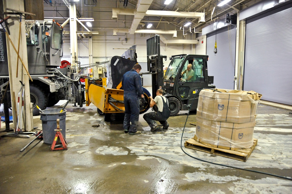 Members of 509th Civil Engineer Squadron at work