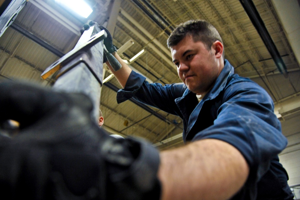 Members of 509th Civil Engineer Squadron at work