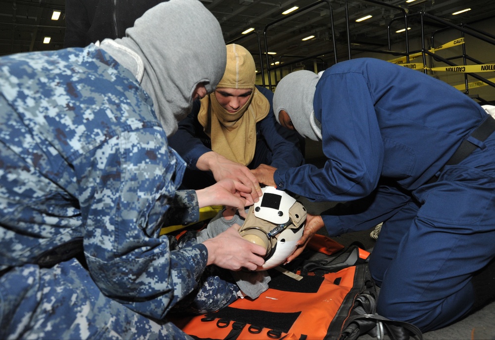 Training aboard USS George H.W. Bush