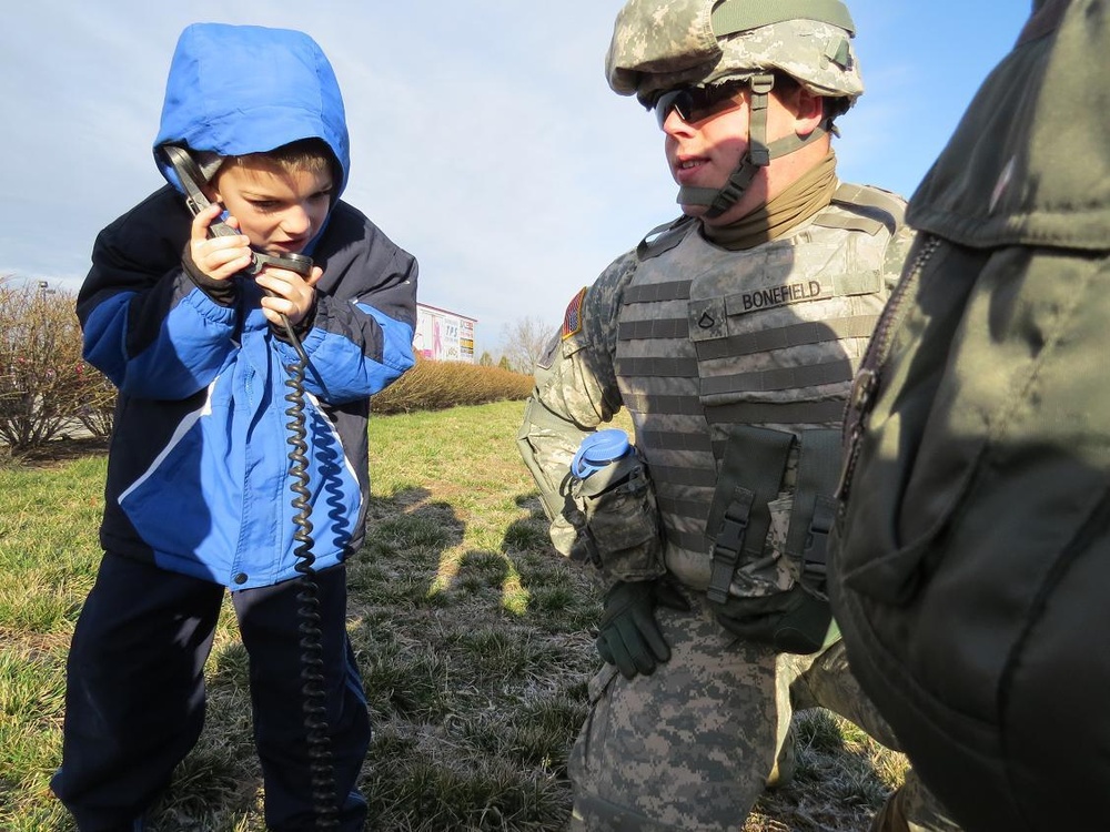 Cavalry soldiers visit Heartland Elementary for career day