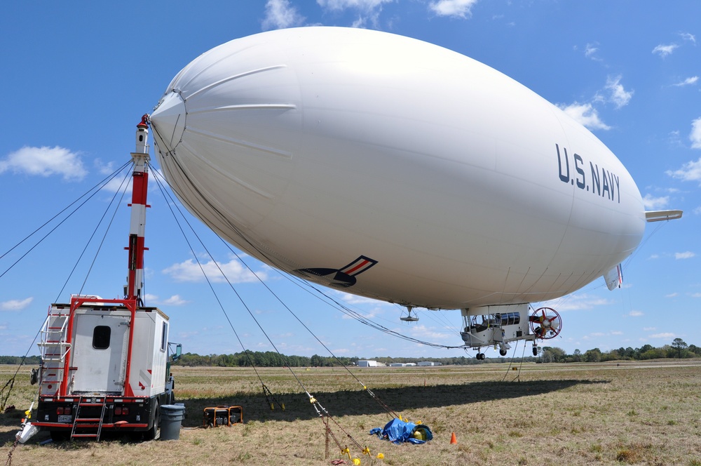 US Navy airship at Fernandina Beach