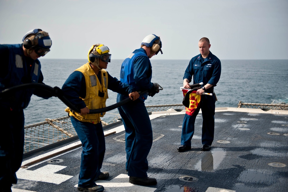 USS Hue City sailors train