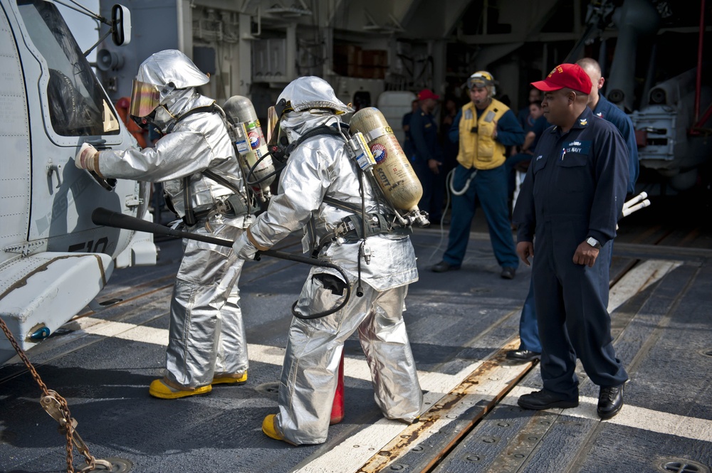 USS Hue City sailors train