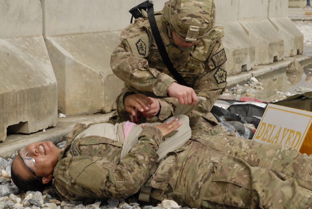 Triple Nickel medics step up during mass casualty exercise