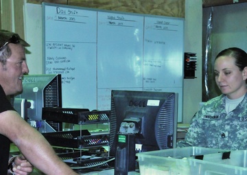 Army personnel take charge of warehouse operations