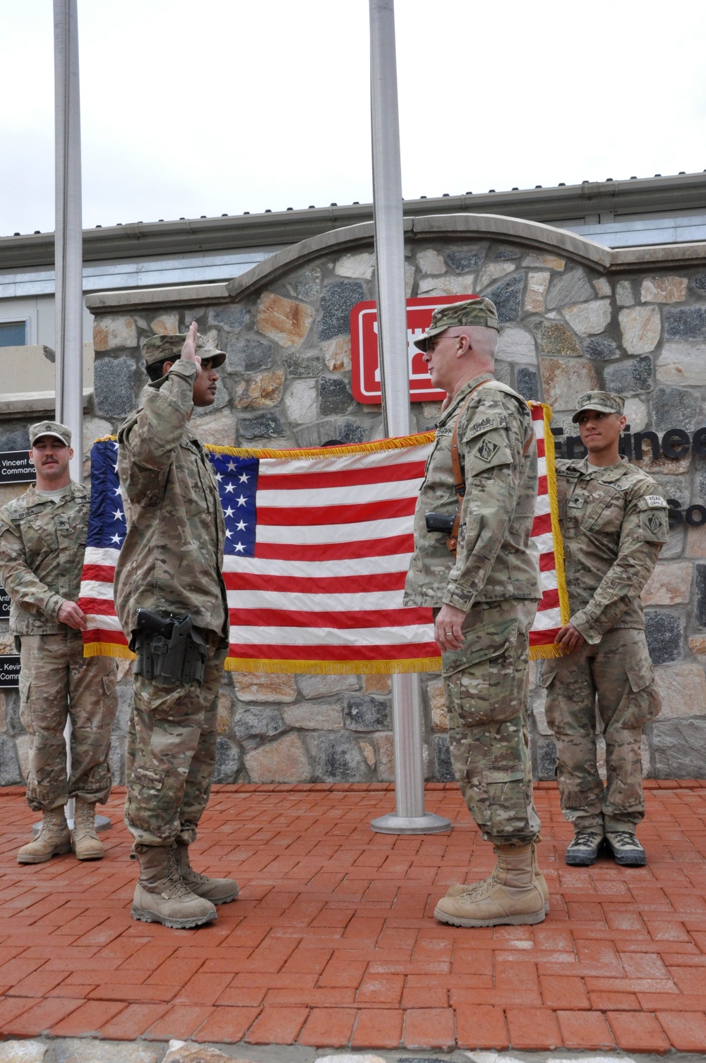 USACE Maj. Gen. administers oath of enlistment at Kandahar Airfield