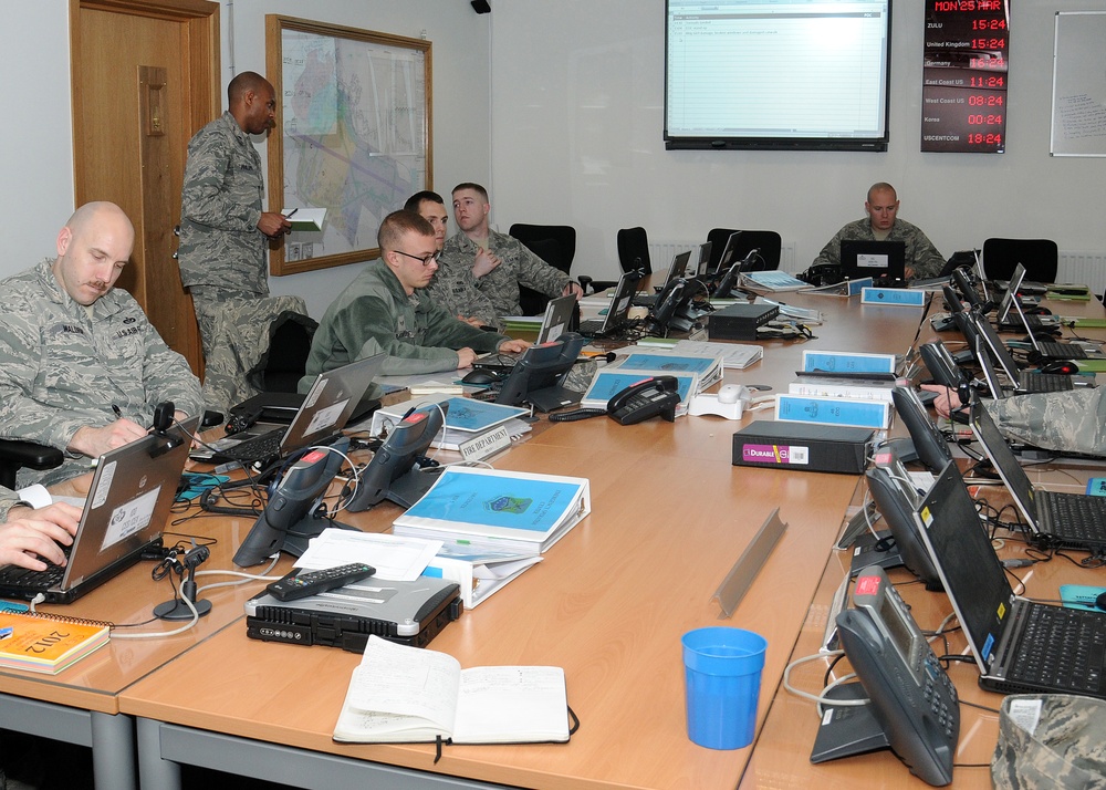 Emergency operations center meets in exercise