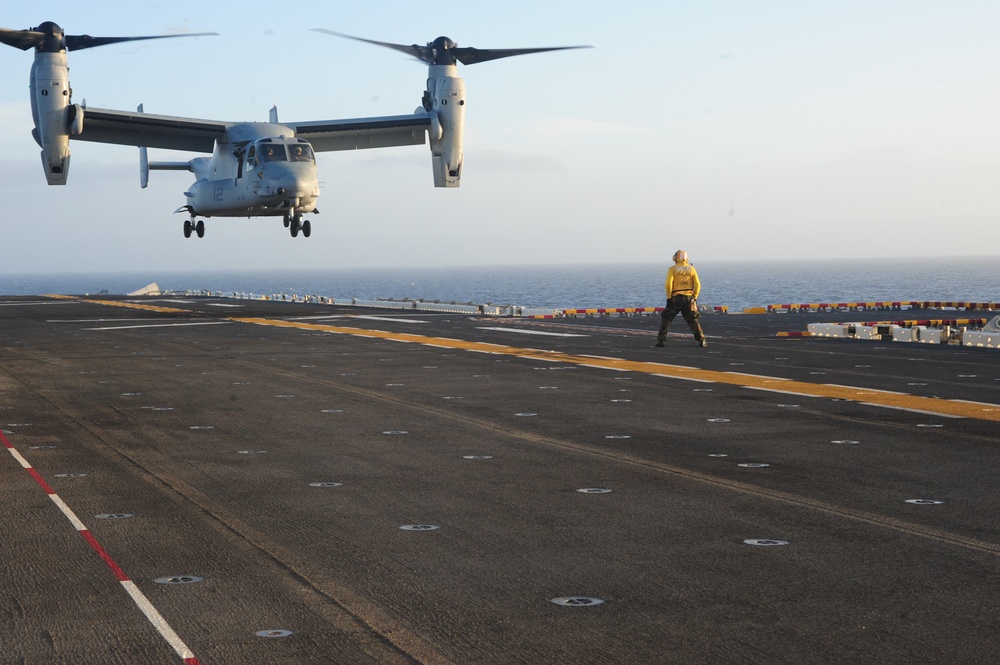 USS Boxer flight operations