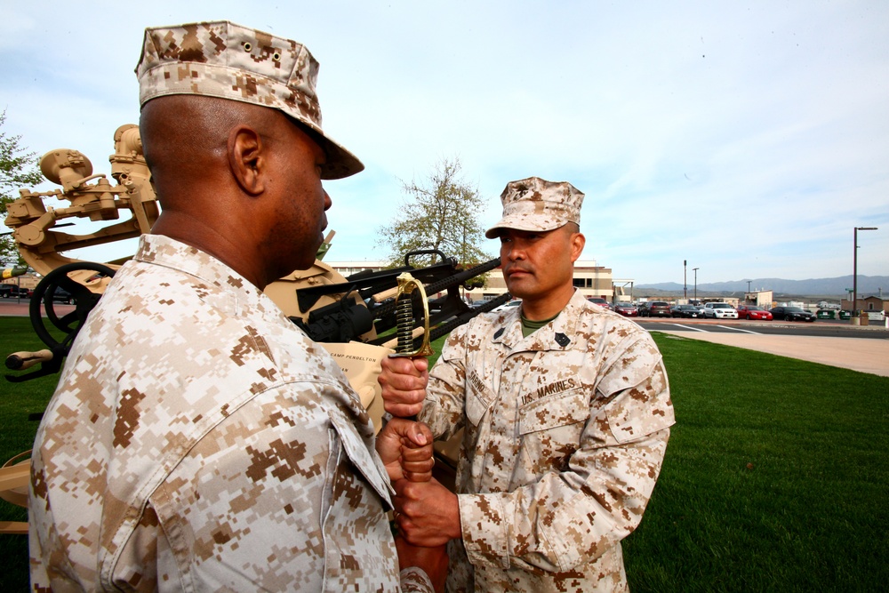 Newest group sergeant major: Sarino takes sword of office with pride