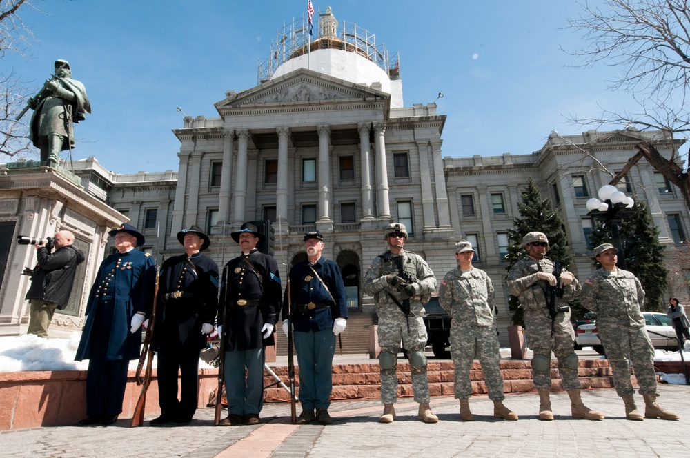 Battle of Glorieta Pass heritage painting unveiling ceremony