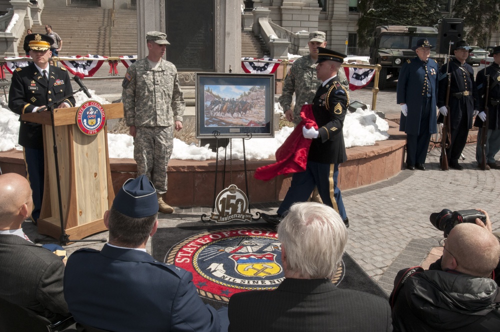 Battle of Glorieta Pass heritage painting unveiling ceremony