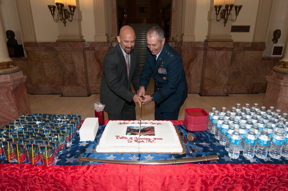 Battle of Glorieta Pass heritage painting unveiling ceremony