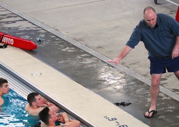 Keeler lifeguards pool their weight