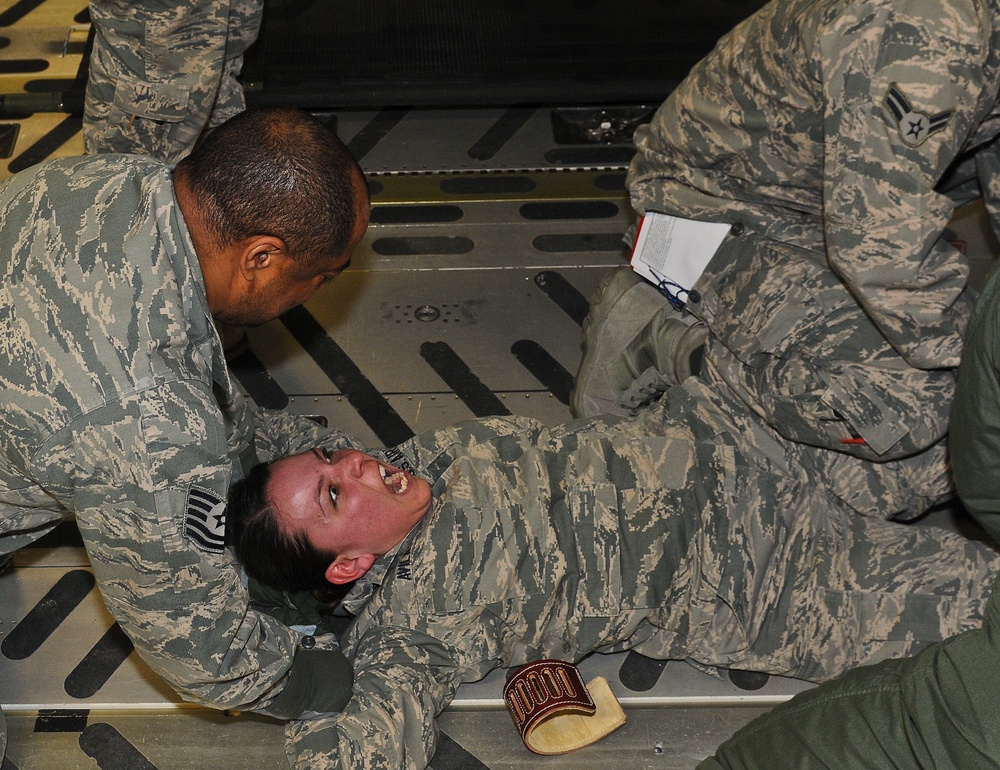 446th AES trains for casualty movement