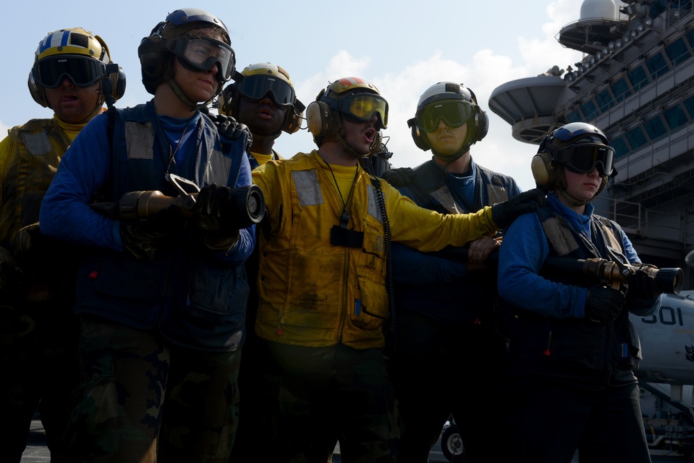 USS John C. Stennis flight deck training