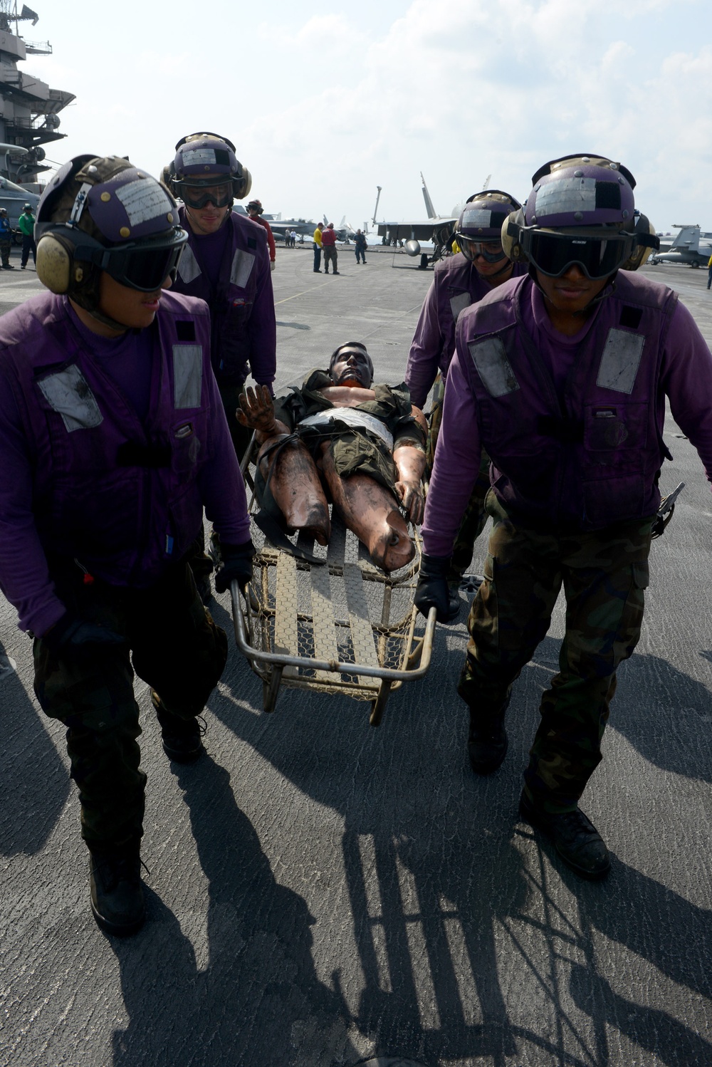 USS John C. Stennis flight deck training