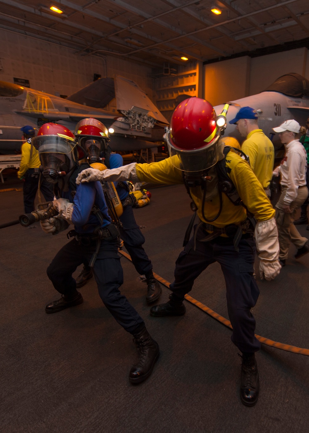 DVIDS - Images - USS Dwight D. Eisenhower sailors drill [Image 2 of 5]