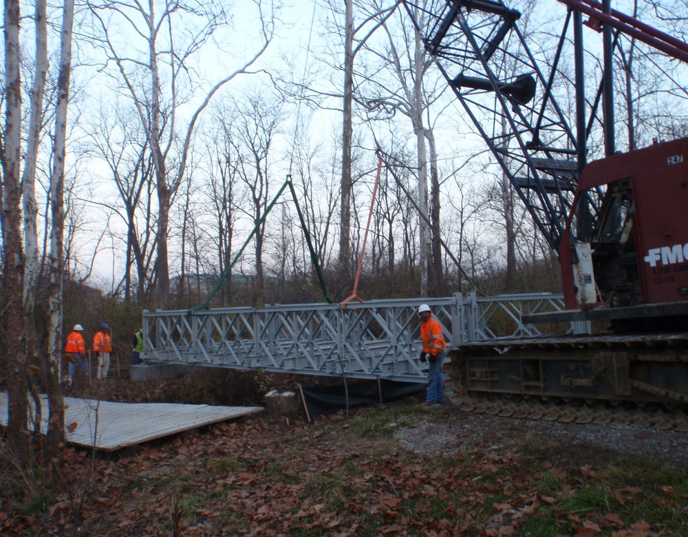 Historic Bailey bridge preserved at new resting place