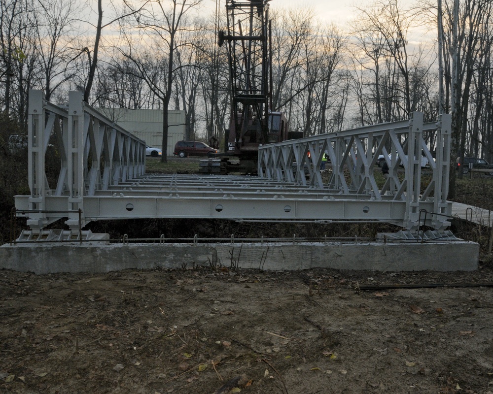 Historic Bailey bridge preserved at new resting place