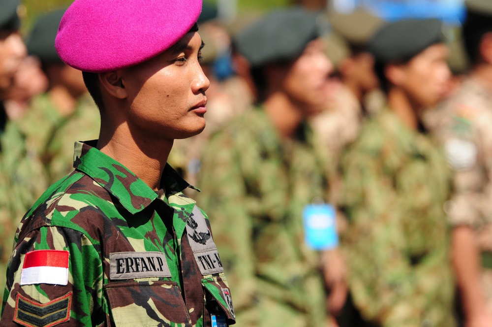 Indonesian national armed forces participate in Shanti Prayas-2