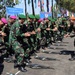 Indonesian National armed forces soldiers celebrate at Shanti Prayas-2