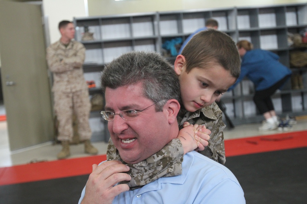 Marine for a day: young boy has wish granted