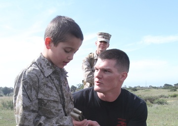 Marine for a day: young boy has wish granted